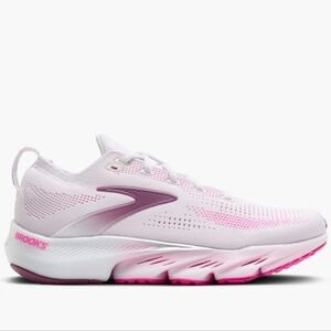 BROOKS GLYCERIN FLEX | WOMEN'S | COLOR WHITE-CYBER PINK-ARGYLE | WIDTH: MEDIUM B